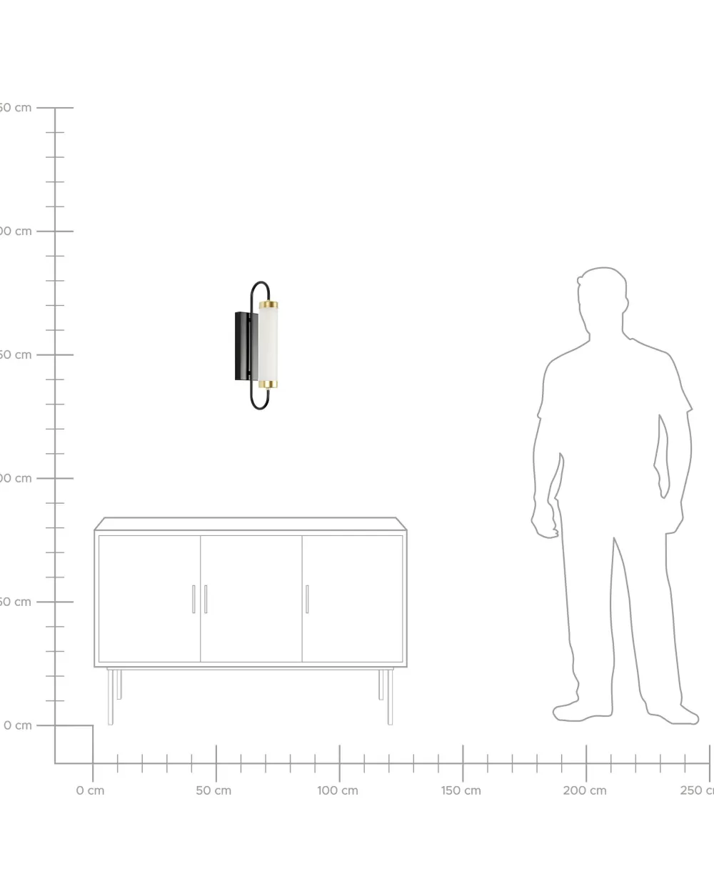 Lampada LED da Parete Beliani in Metallo Nero/Dorato - Modello Jacobs, Saldi Esclusivi!