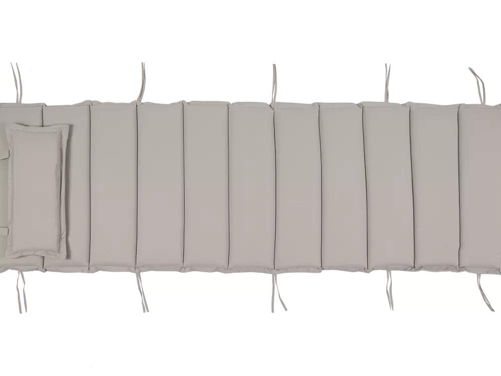 Beliani Poltrona Relax Brescia per Esterni - Confortevile con Rivestimento Morbido in Grigio Antracite