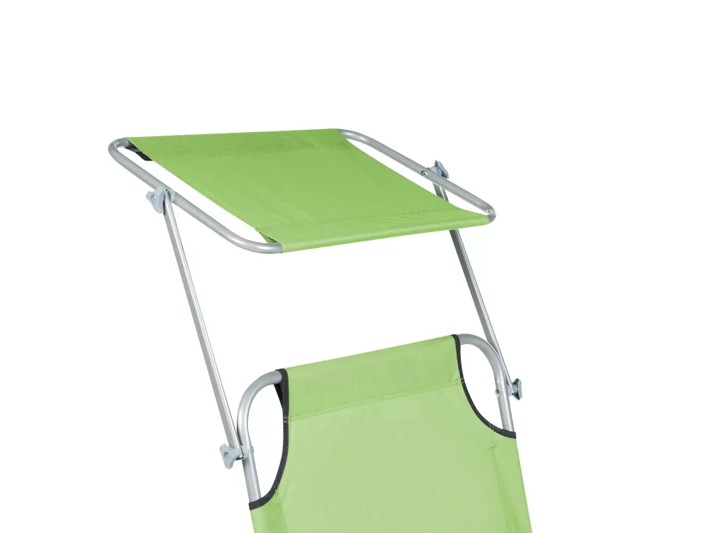 Offerta Imperdibile Beliani - Sedia Relax in Acciaio con Parasole, Verde Lime Elegante - Versione Foligno