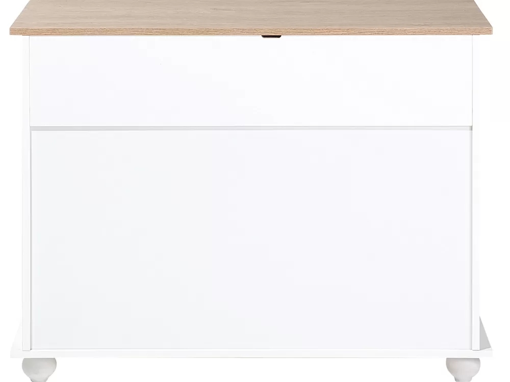 Beliani Everett - Comodino Bianco a 3 Cassetti in Offerta