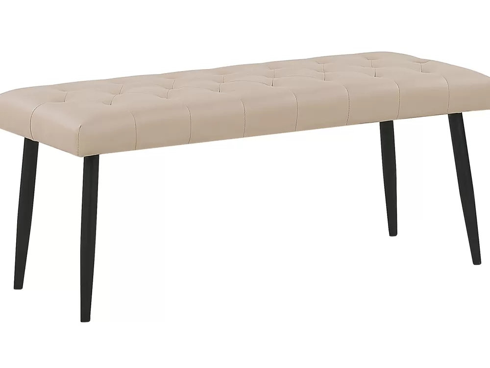 Letto Matrimoniale con Rivestimento in Ecopelle Beige, Set 4 Elementi Beliani Essonne - Dimensioni 180x200 cm