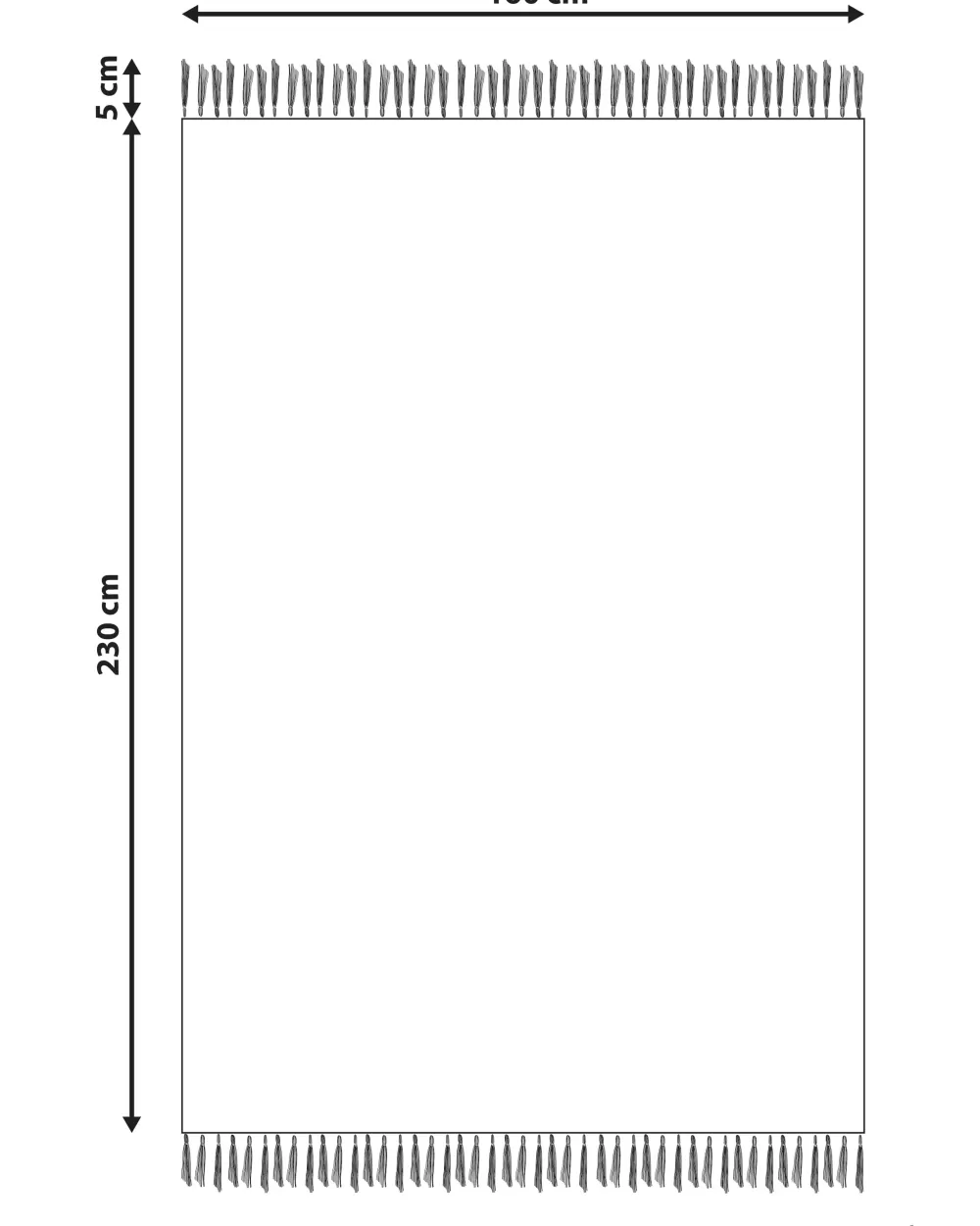 Beliani Tappeto Matto Juutti in Pile - Beige/Grigio 160x230 cm, Saldo Estate Morbido e Accogliente