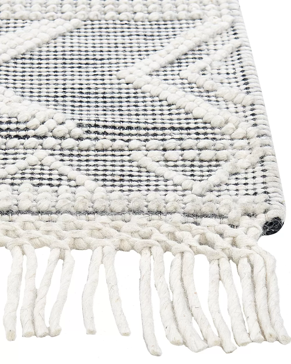 Beliani Tappeto Elegante 160x230 cm - Nero e Bianco con Sconto Speciale 

(：，。，