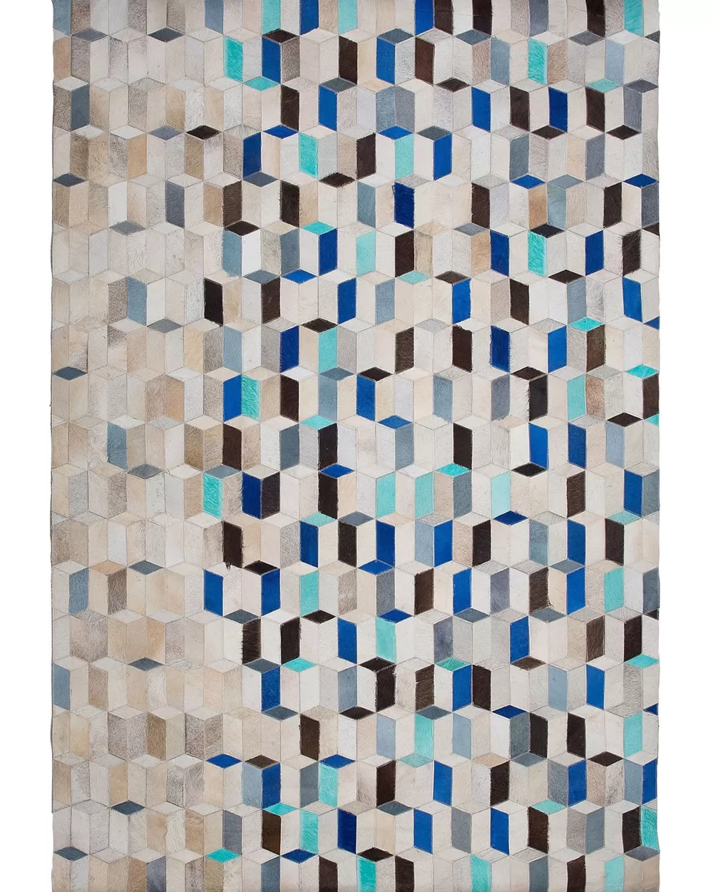 Beliani Tappeto in Pelle Strutturato 140x200 cm - Design Moderno per Soggiorno o Camera da Letto