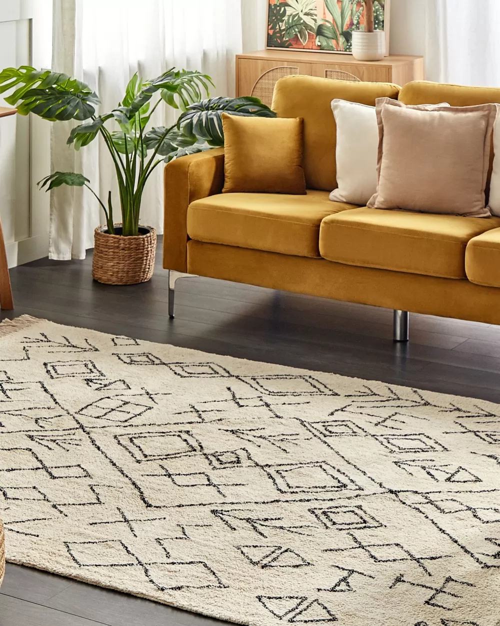 Copriletto Beliani in Cotone Naturale Beige 160x230 - Offerta Esclusiva con Design Minimalista

(：，