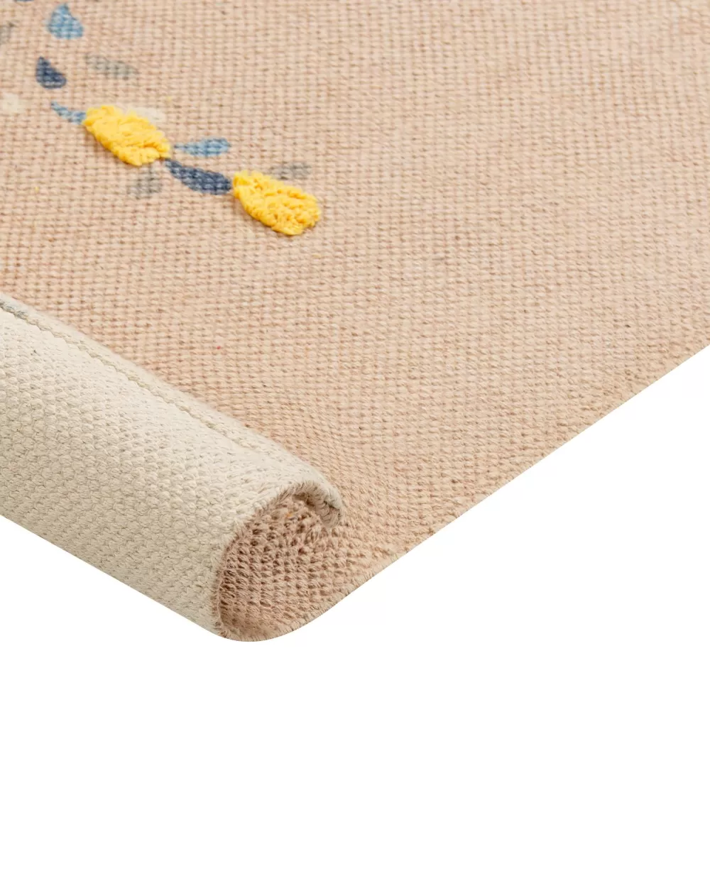 Beliani Tappetino in Cotone Beige 80x150 cm - Morbido Design Minimalista per Arredamento Casa