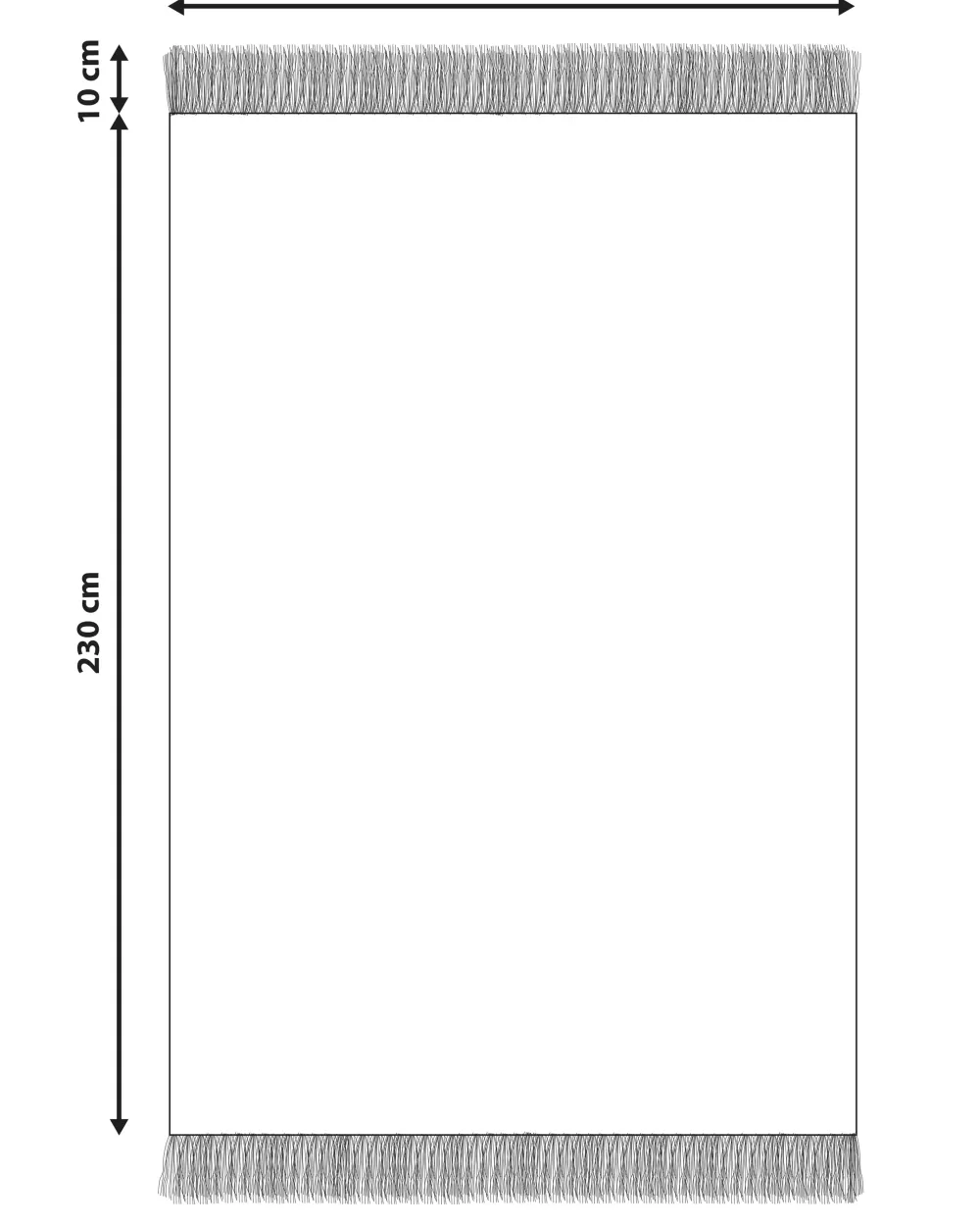 Beliani Tappeto Matto in Cotone Elegante - Design Moderno Beige/Nero, 160x230 cm, Collezione Eldes