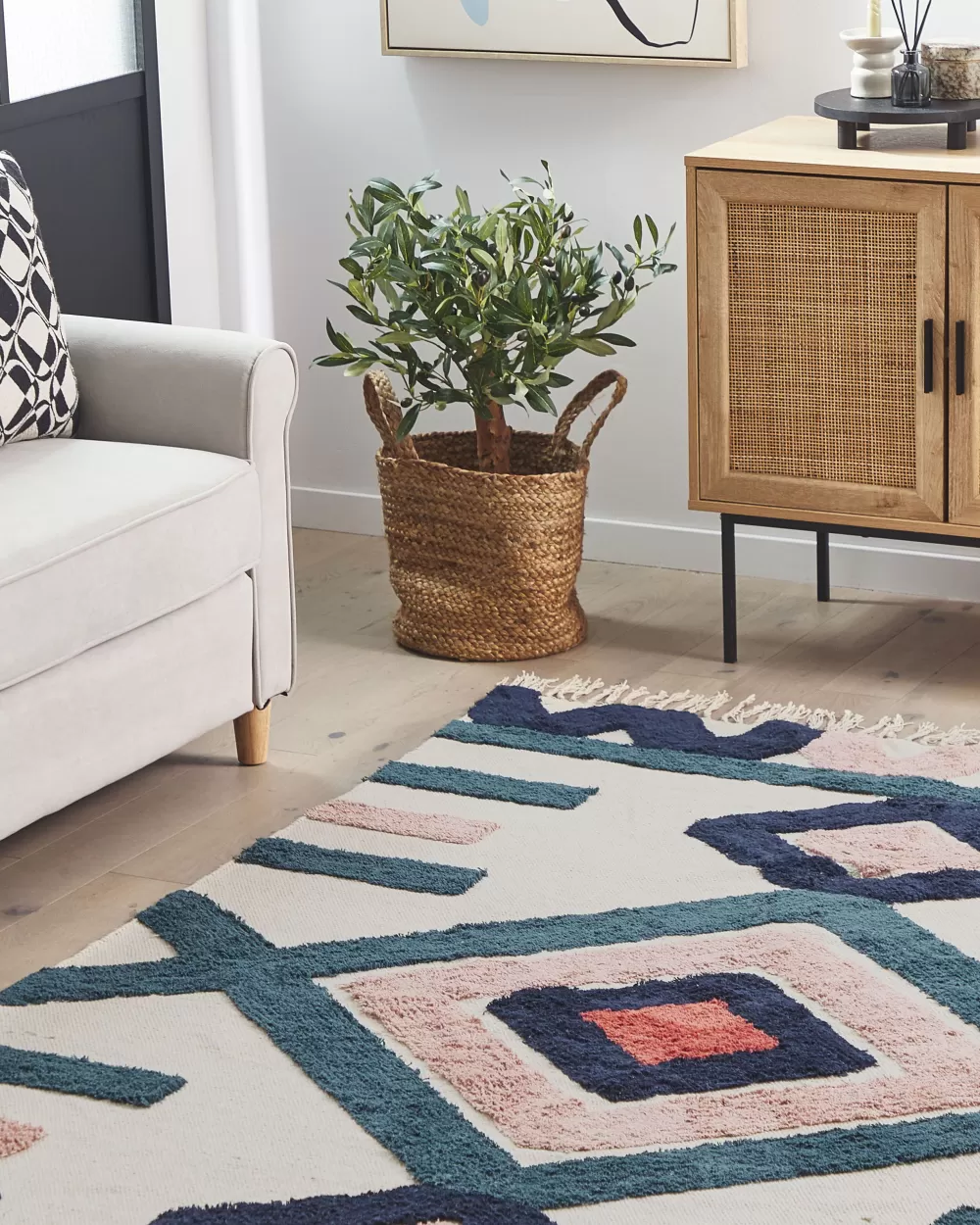 Copriletto Beliani in cotone multistile - Design moderno 160x230 cm (Kozlu Collection)
