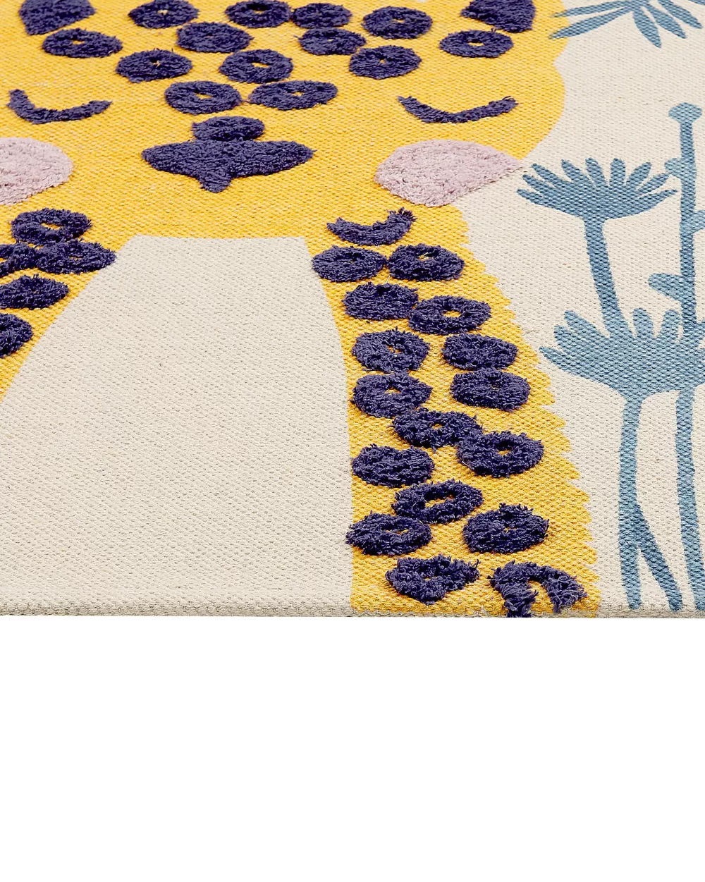 Beliani Tappeto in Cotone Multicolore 80x150 cm - Ideale per Soggiorno o Camera da Letto, Design Moderno e Accogliente