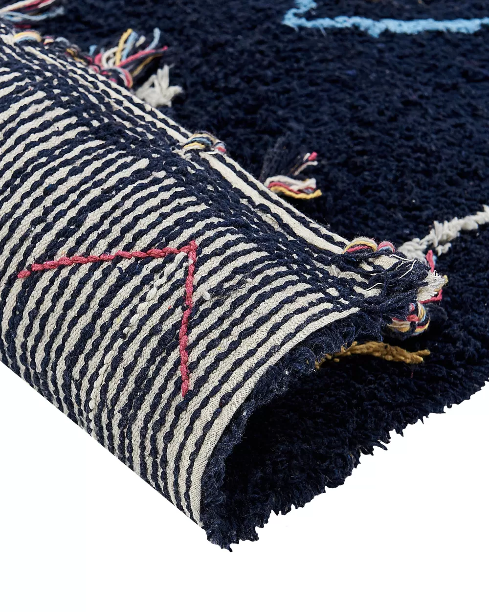 Beliani Tappeto Corum Matto in Cotone Nero, 160x230 cm - Design Moderno per la Tua Casa