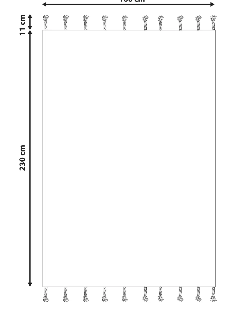 Beliani Tappeto Corum Matto in Cotone Nero, 160x230 cm - Design Moderno per la Tua Casa