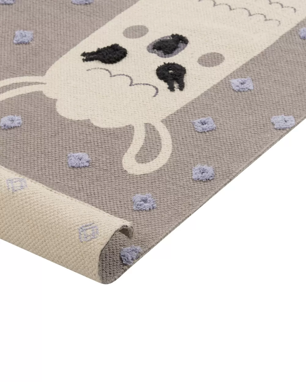 Elegante Tappeto Beliani in Cotone Beige Sabbia 80x150 cm per Interni 

(：、、，