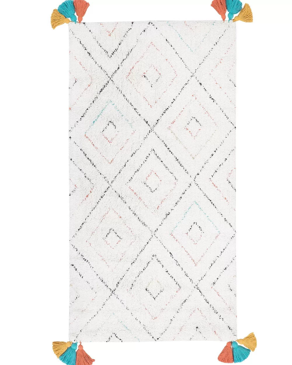 Tappeto Morbido in Puro Cotone Bianco 80x150 cm - Hot Beliani Design