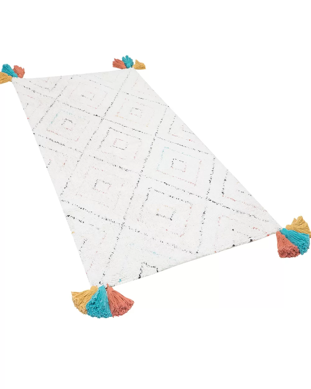 Tappeto Morbido in Puro Cotone Bianco 80x150 cm - Hot Beliani Design