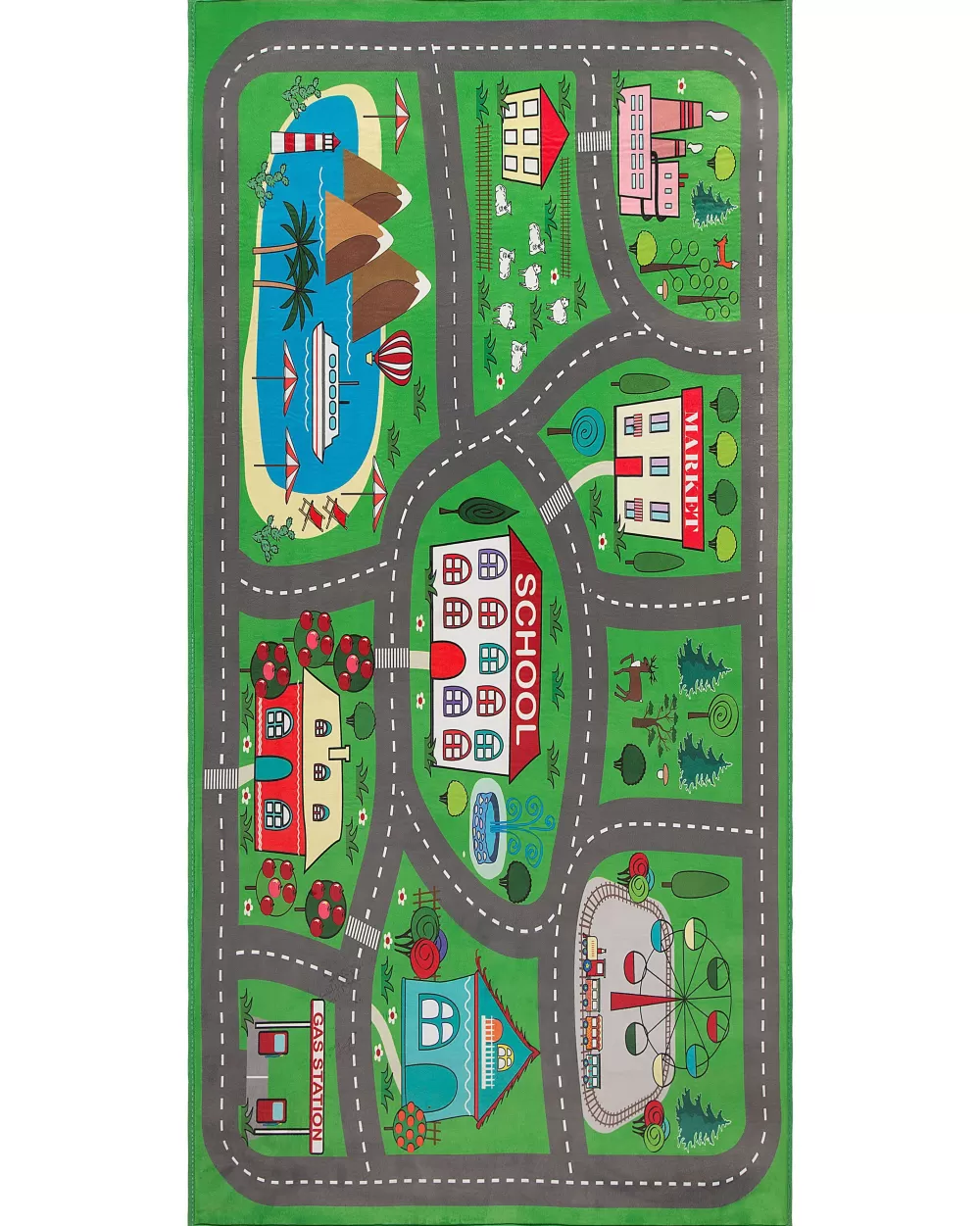 Beliani Tappeto Moderno Verde 80x150 cm - Morbido Pile Design per Interni