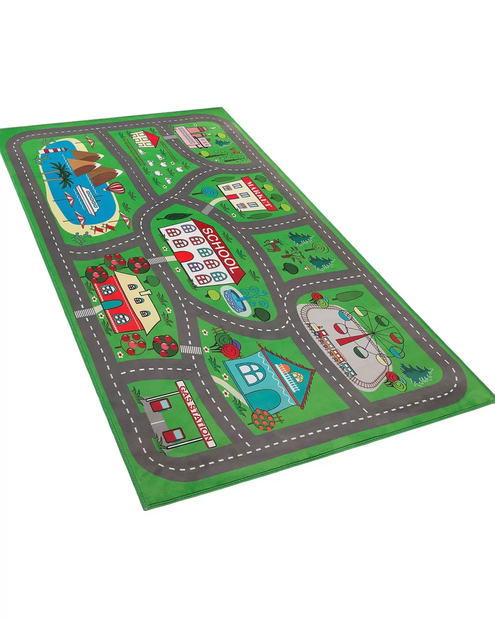 Beliani Tappeto Moderno Verde 80x150 cm - Morbido Pile Design per Interni