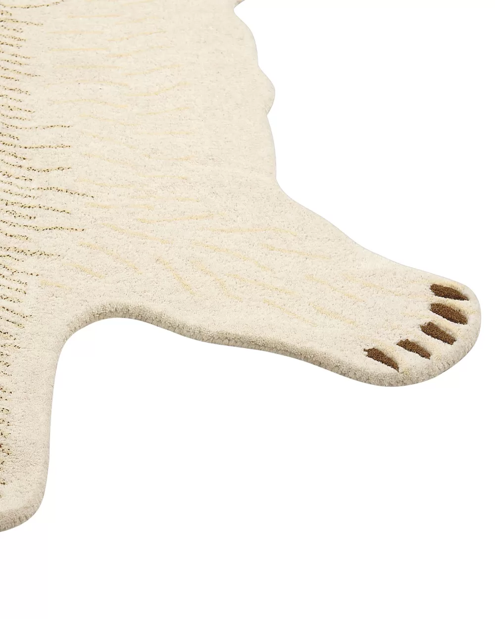 Beliani Tappeto Morbido Taqqiq in Puro Bianco - Copritappeto Elegante 160x100 cm per Soggiorno o Camera da Letto