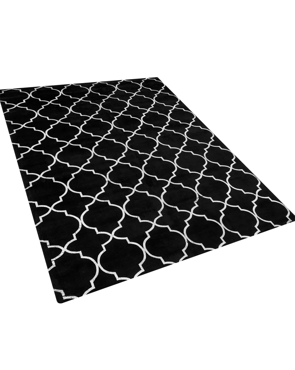 Beliani Tappeto Viscosa Elegante in Grigio Antracite e Argento - 160x230 cm per Soggiorno Moderno, Collezione Yelki