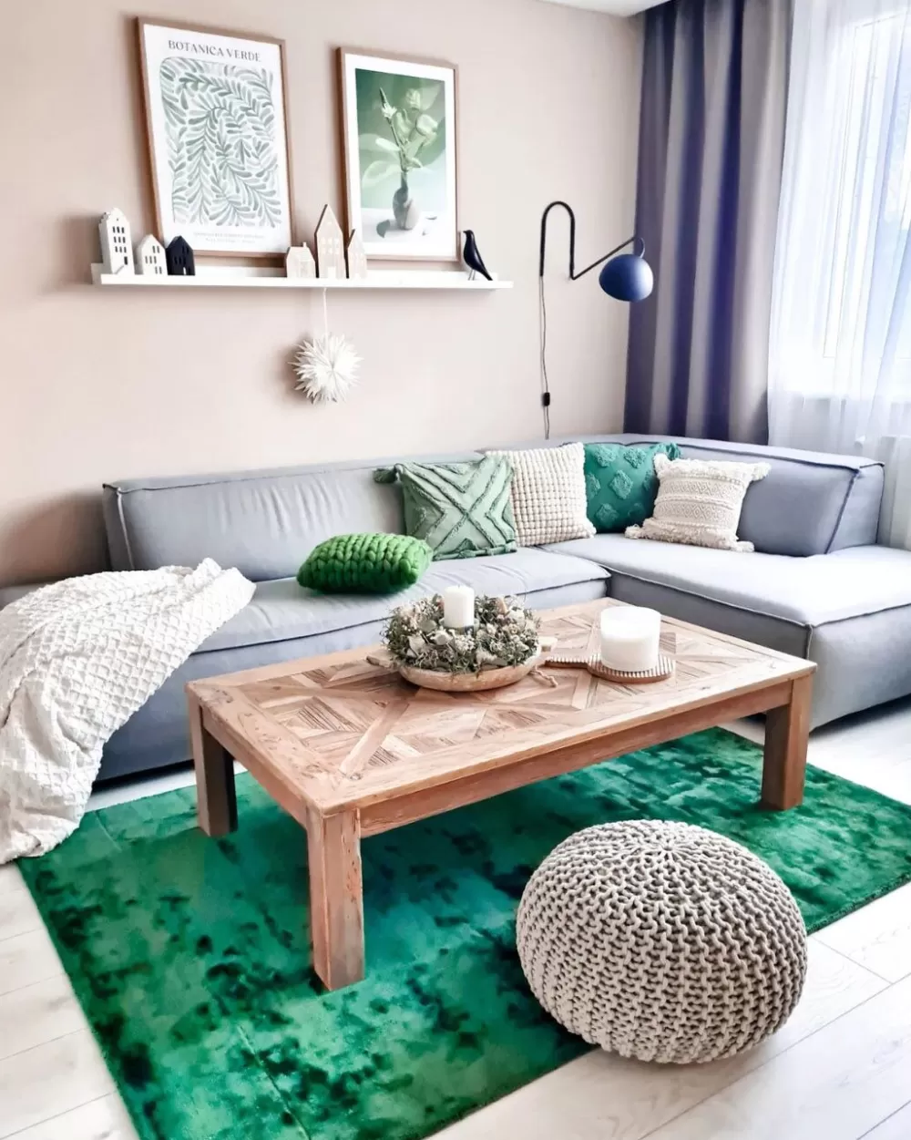 Tappeto Memory Foam Beliani in Verde Antracite 140x200 cm - Morbido e Resistente per Interni