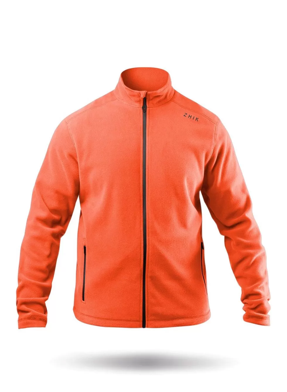 Giacca Uomo in Pile Rosso Fuoco con Zip Frontale - Morbido Foderato Termico Autunno/Inverno