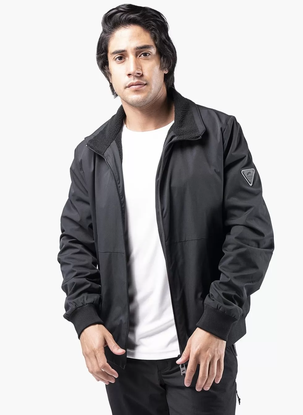 Giacca Aviator Uomo Premium Nero con Interno in Pile Morbidissimo - Moda Invernale Impermeabile per Look Urbani
