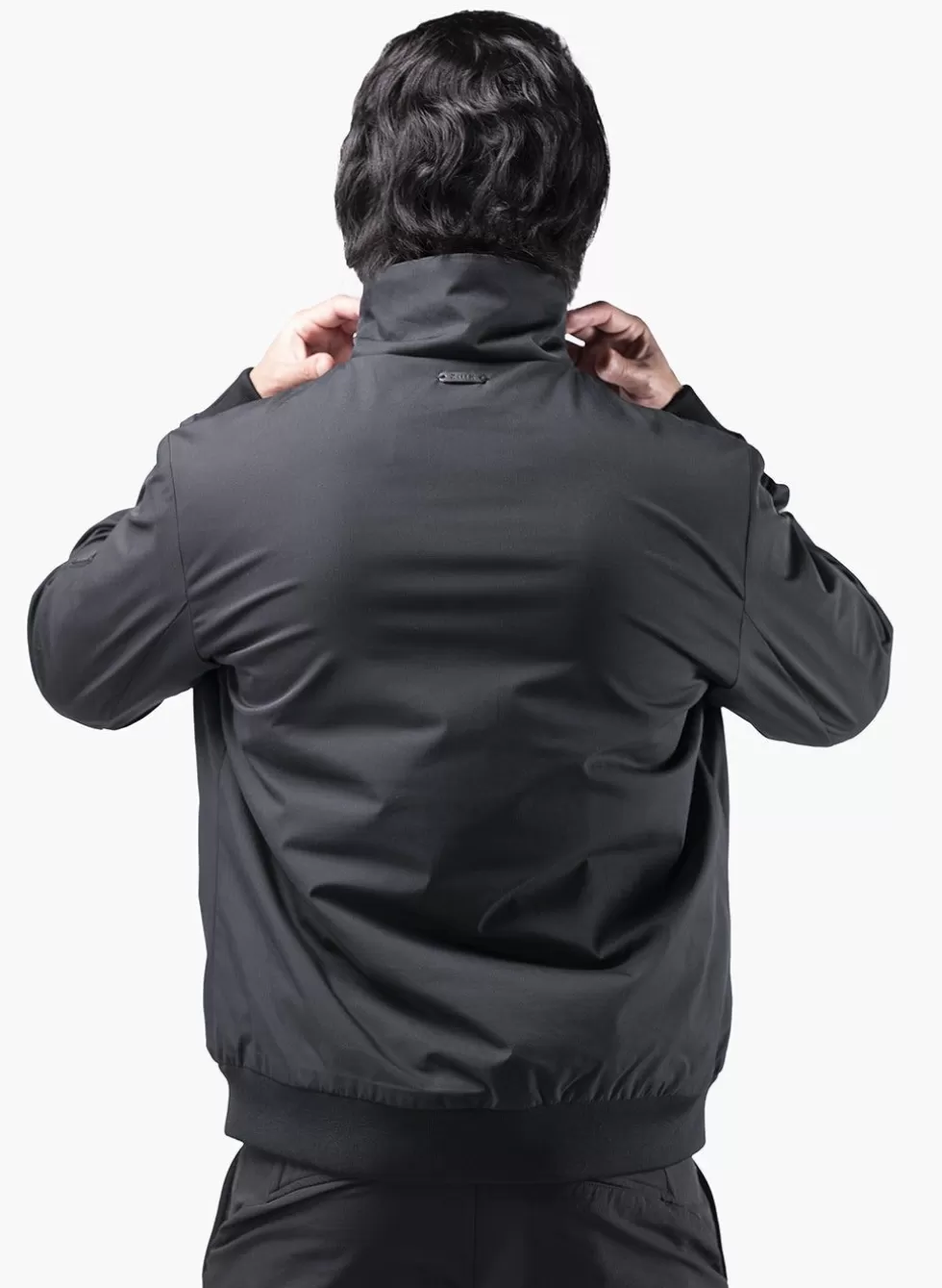 Giubbotto Impermeabile da Uomo Stile Aviatore - Nero Elegante con Tasche Funzionali, Giacca Leggera per Outdoor e Città
