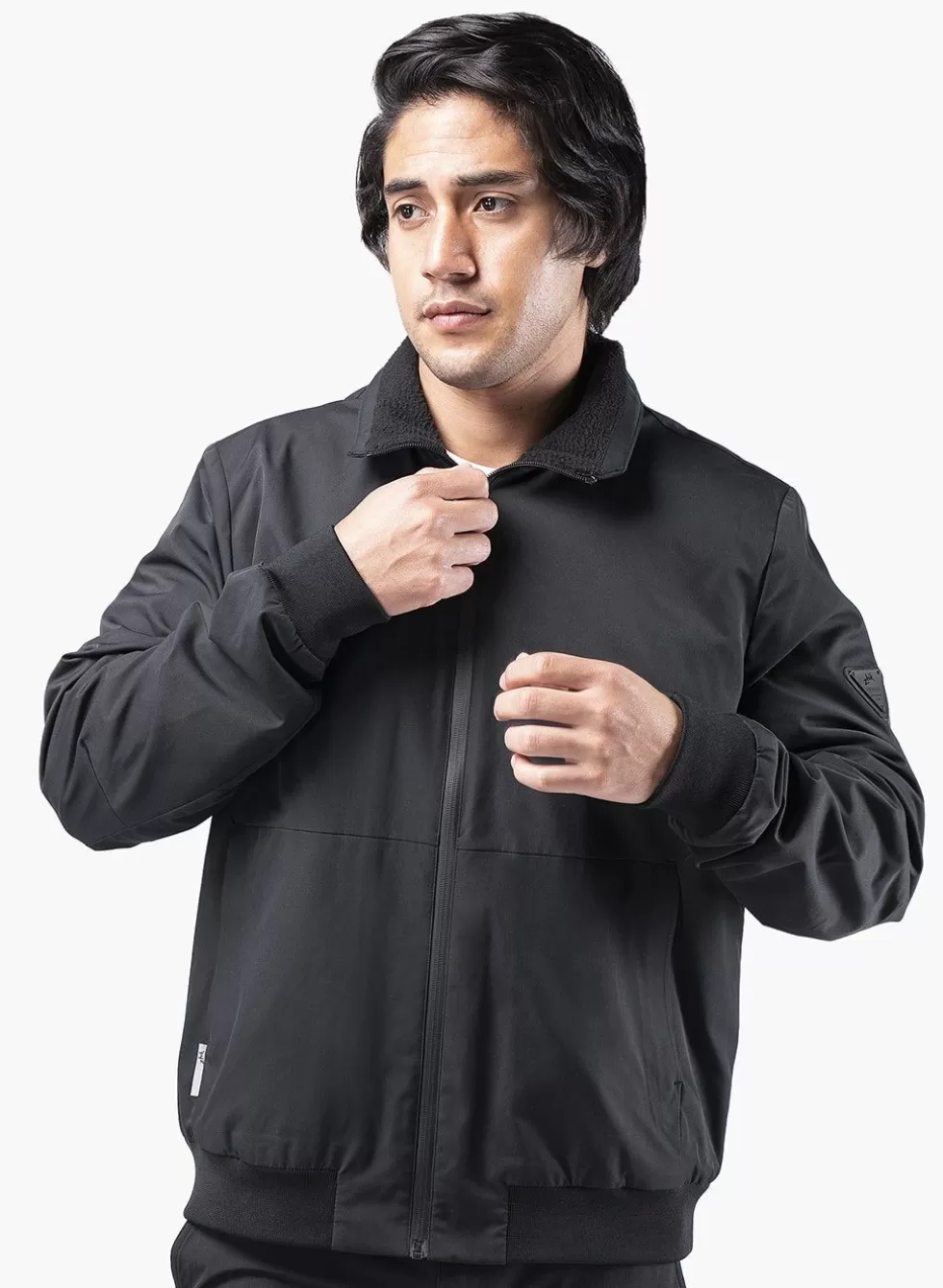 Giacca Aviator Uomo Premium Nero con Interno in Pile Morbidissimo - Moda Invernale Impermeabile per Look Urbani