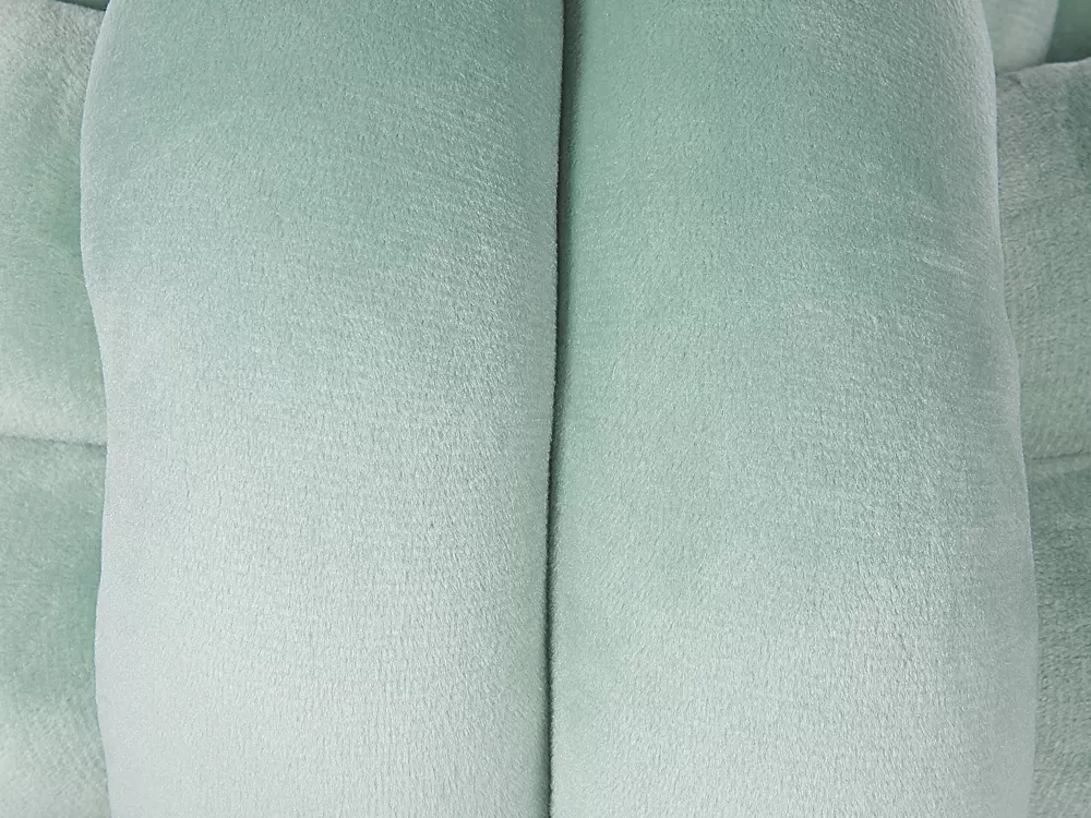 Cuscino in velluto verde menta con nodo decorativo - Diametro 20 cm - Saldi esclusivi Beliani