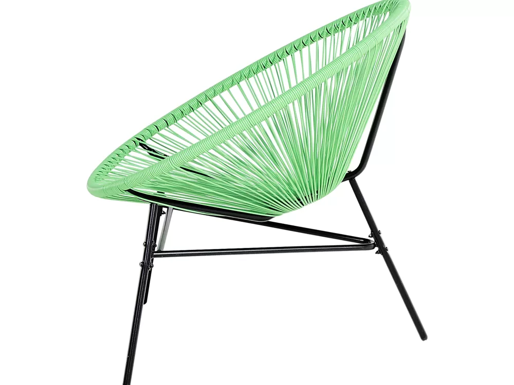 Beliani Saldi Esclusivi - Poltrona in Rilievo con Design Moderno, Tessuto Poliestere Verde Chiaro, Stile Acapulco - Consegna Rapida