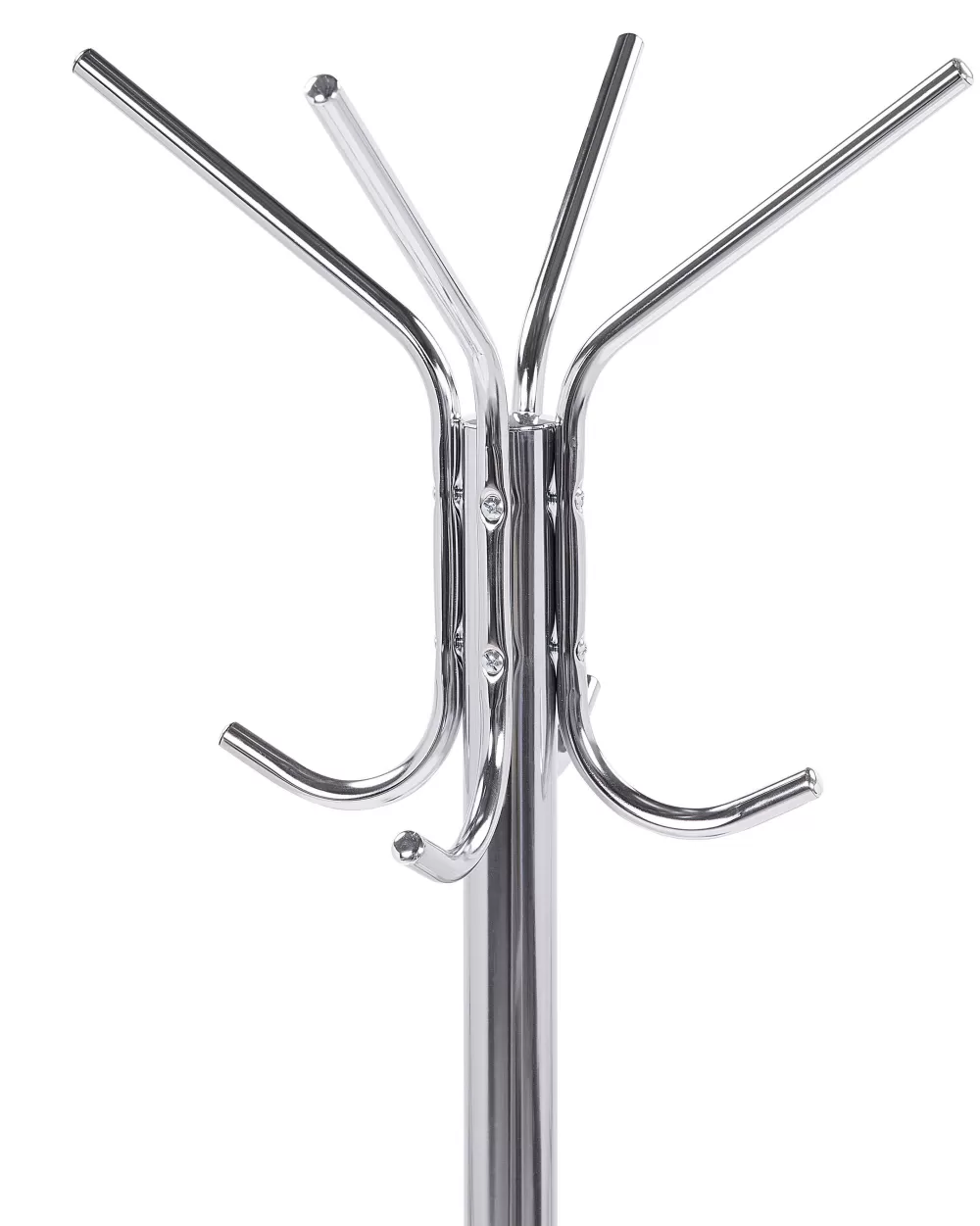 Attaccapanni Moderno Beliani in Acciaio Inox con 12 Ganci - Design Claxton, Finitura Argento Lucido