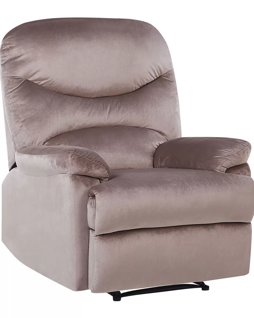 Beliani Divano Eslov in Velluto Beige - Elegante Poltrona Relax con Offerta Estiva e Spedizione Gratis