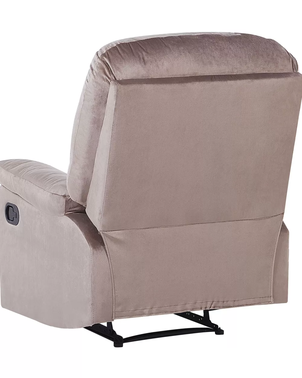 Beliani Divano Eslov in Velluto Beige - Elegante Poltrona Relax con Offerta Estiva e Spedizione Gratis