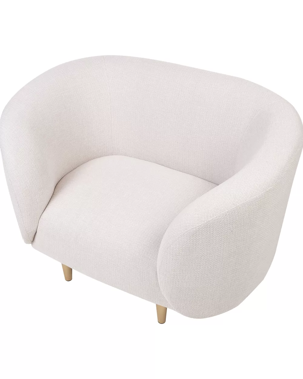 Poltrona Relax Beliani in Tessuto Beige con Rifiniture Dorate - Design Moderno per Soggiorno o Giardino
