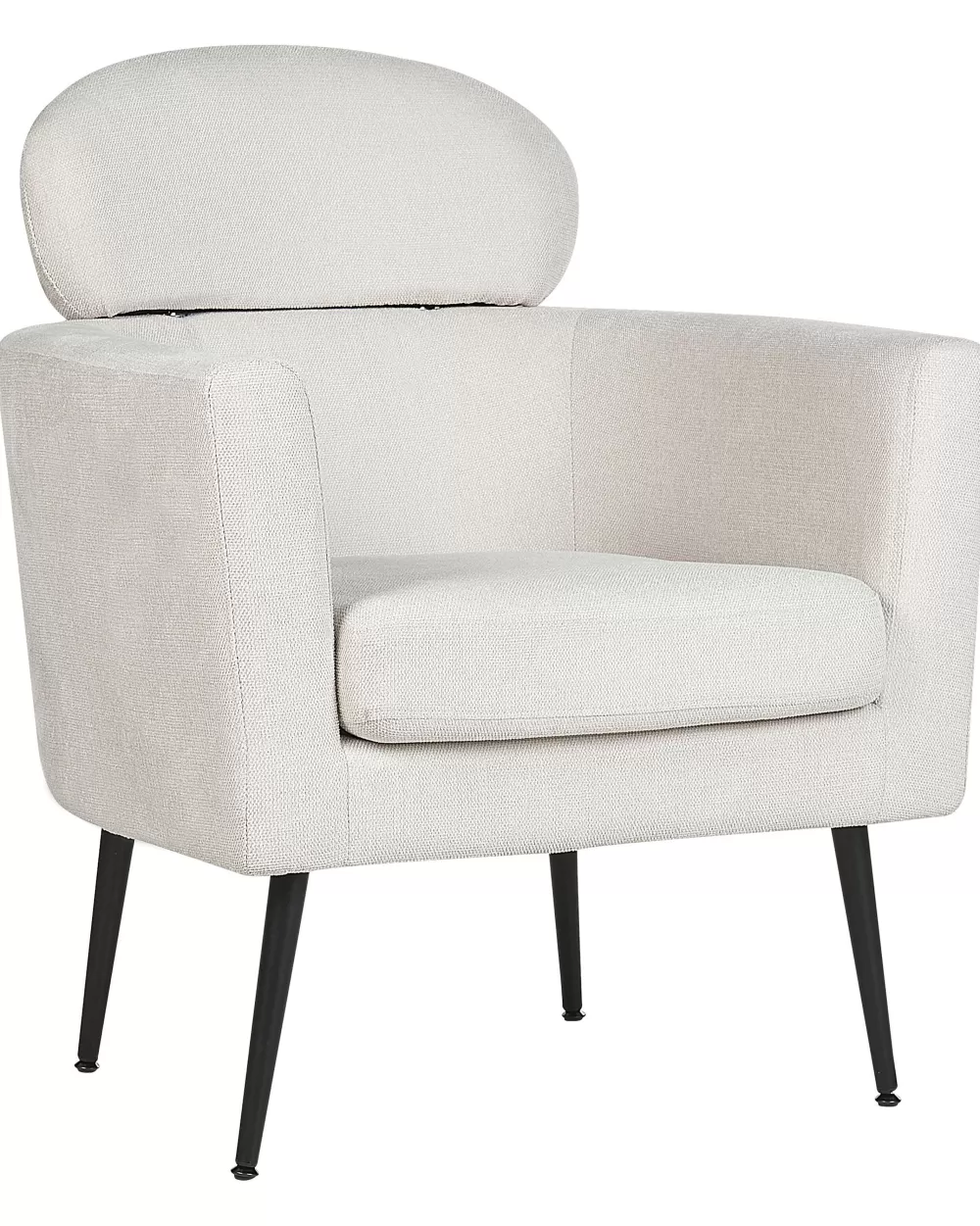 Elegante rivestimento in tessuto crema per poltrona Beliani - Design confortevole della linea Soby