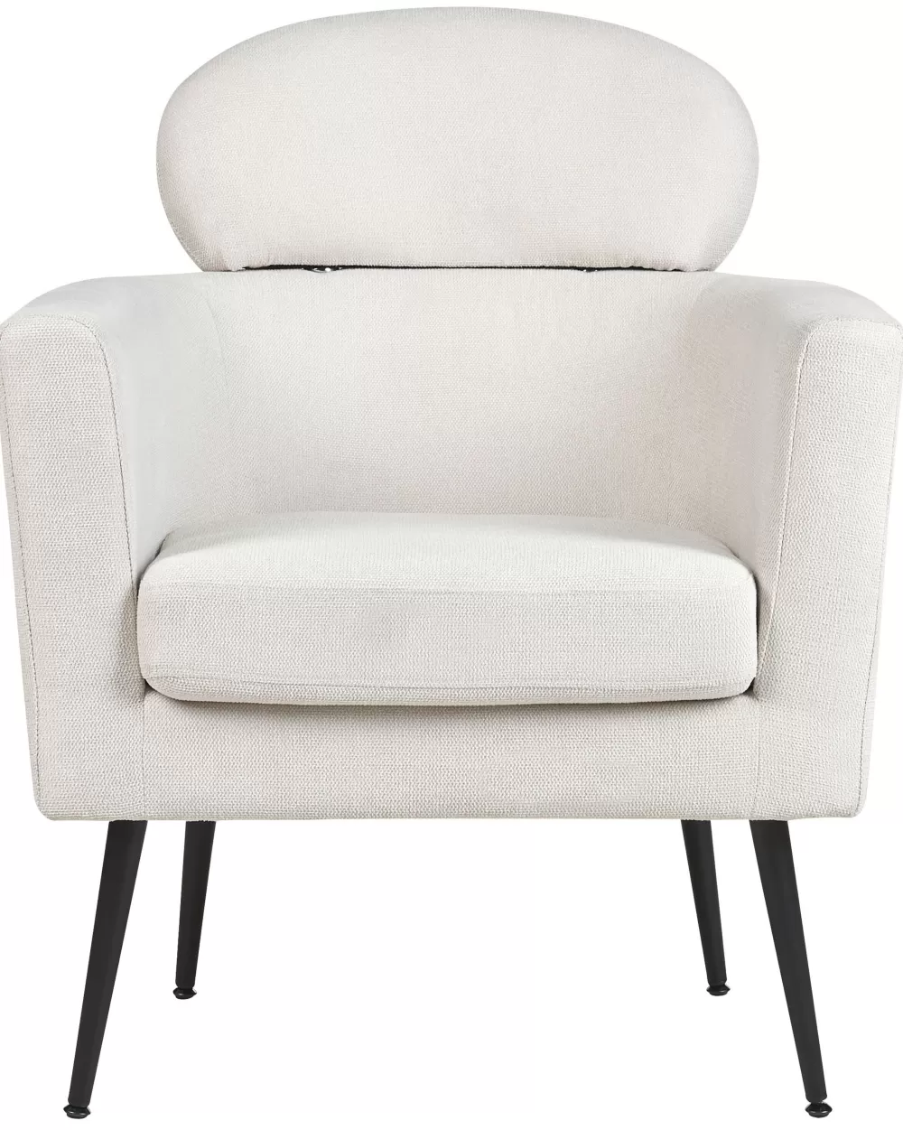 Elegante rivestimento in tessuto crema per poltrona Beliani - Design confortevole della linea Soby
