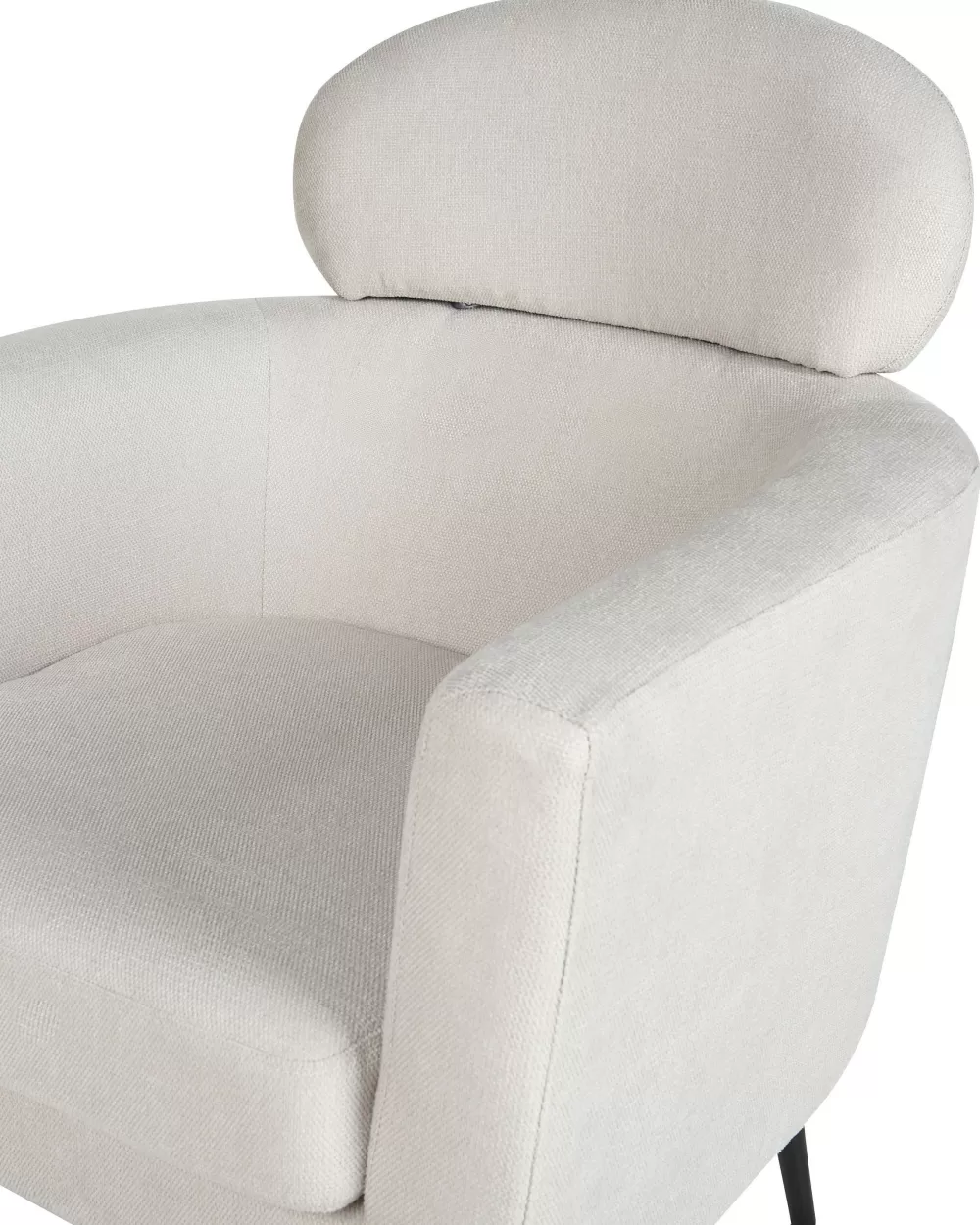 Elegante rivestimento in tessuto crema per poltrona Beliani - Design confortevole della linea Soby