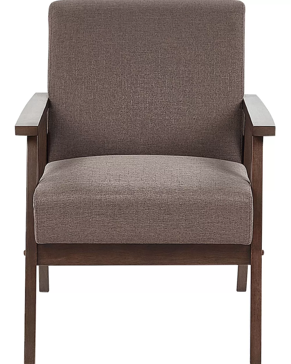 Beliani Poltrona Relax in Tessuto con Design Elegante, Tonalità Marrone Naturale - Serie Asnes