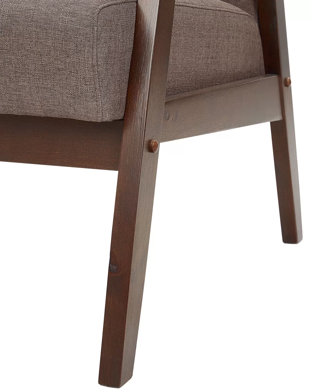Beliani Poltrona Relax in Tessuto con Design Elegante, Tonalità Marrone Naturale - Serie Asnes