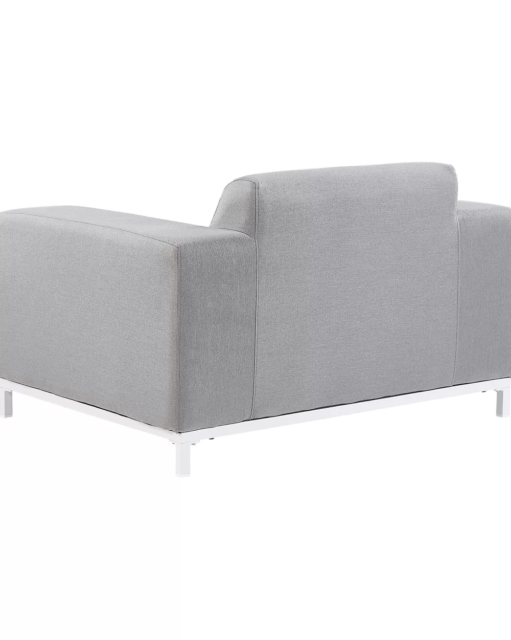 Saldi Beliani: Coppia di Poltrone Relax in Tessuto Grigio Chiaro e Bianco - Serie Rovigo