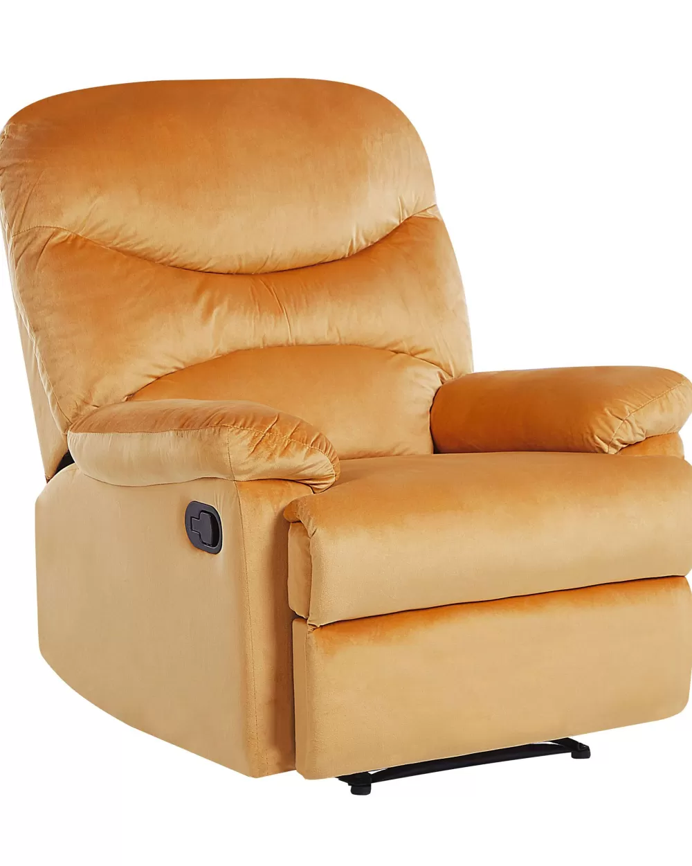 Beliani Poltrona Relax in Velluto Confortevole - Modello Eslov Design Elegante con Rivestimento Giallo Samurai