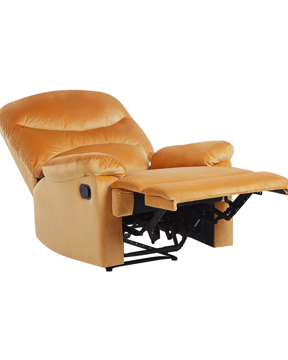 Beliani Poltrona Relax in Velluto Confortevole - Modello Eslov Design Elegante con Rivestimento Giallo Samurai
