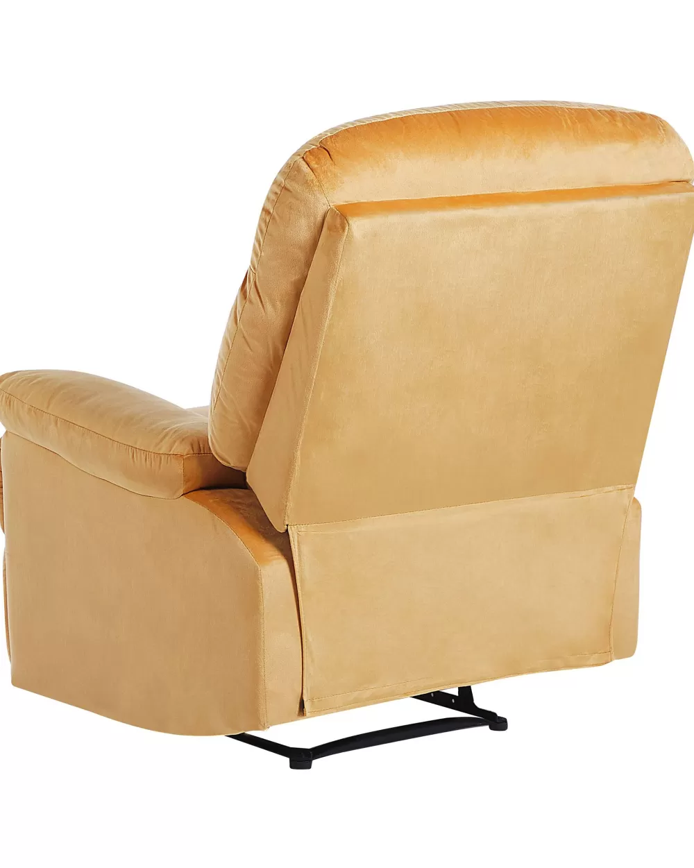 Beliani Poltrona Relax in Velluto Confortevole - Modello Eslov Design Elegante con Rivestimento Giallo Samurai