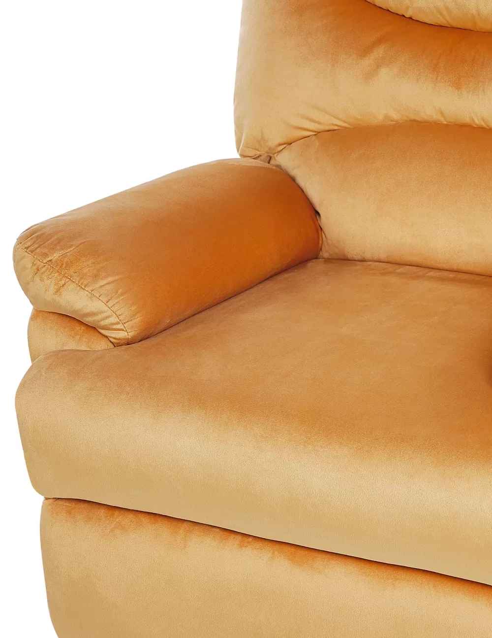 Beliani Poltrona Relax in Velluto Confortevole - Modello Eslov Design Elegante con Rivestimento Giallo Samurai