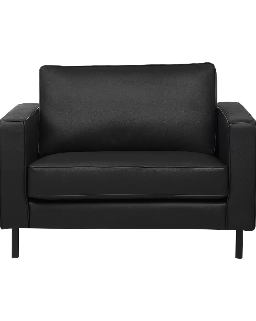 Poltrona Relax Beliani in Ecopelle Nera - Modello Savalen con Design Moderno e Comodità Premium | Offerta Imperdibile per Arredamento Contemporaneo