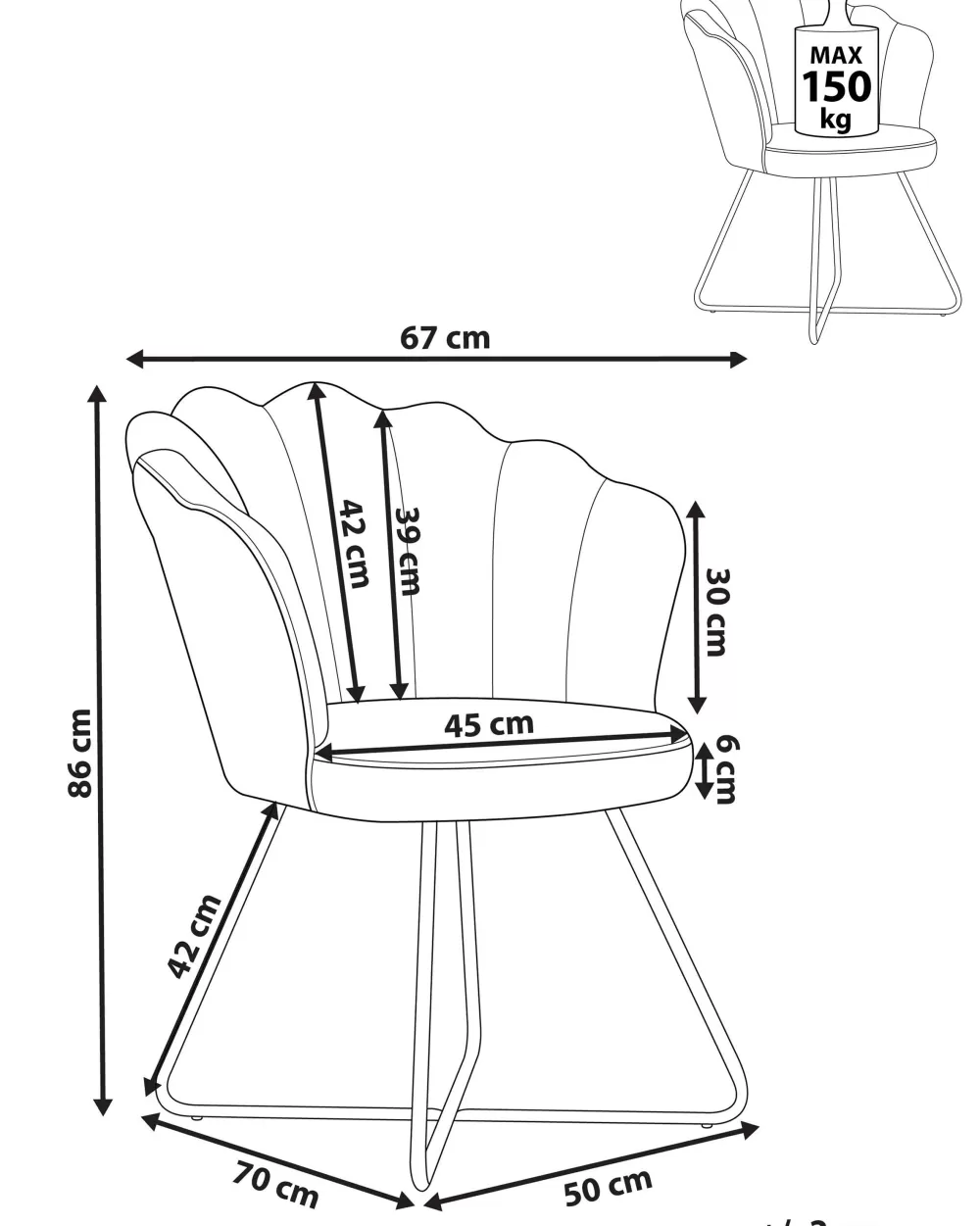 Elegante poltrona Beliani in velluto beige con schienale decorativo - Per un relax sofisticato