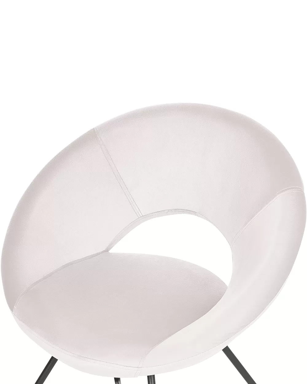 Beliani Poltrona Elegante in Velluto Beige Chiaro - Modello Rachel, Confortevole per Soggiorno Moderno