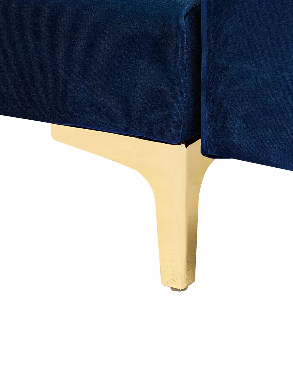 Beliani Poltrona Relax in Velluto Blu Navy - Design Moderno con Supporto Aberdeen
