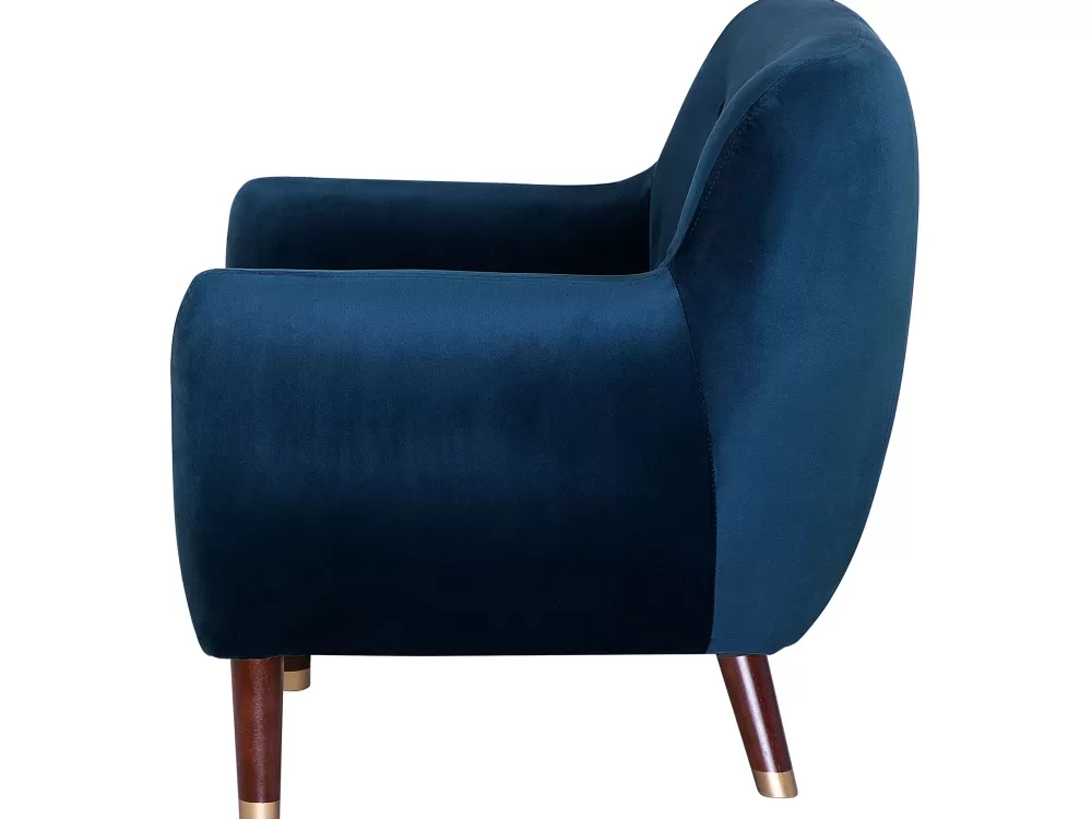Offerta Lampo! Poltrona Relax Bodo in Velluto Blu Notte - Eleganza Beliani

(：，