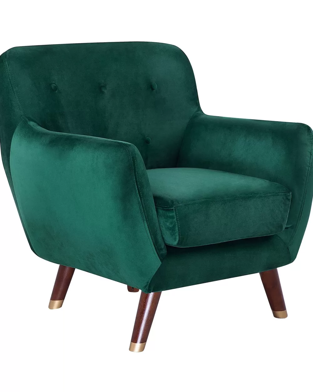 Beliani Design Esclusivo: Poltrona Relax Bodo in Velluto Verde Smeraldo - Ampia Seduta con Struttura Moderna e Cuscini Morbidi per Massimo Comfort