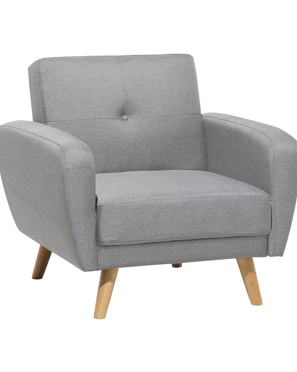 Promozione Beliani: Poltrona Reclinabile Confortevole in Grigio Chiaro con Design Floreale Moderno
